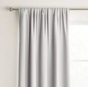 42"W x 84"L Room Darkening Heathered White Window Curtain Panel, Room Essentials - Picture 1 of 7