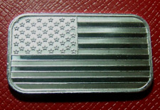 American Flag Art Bar by Silvertowne Mint 1 Troy oz.999 Fine Silver