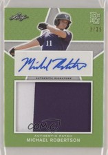 2020 Leaf Perfect Game National Showcase Green /25 Michael Robertson Patch Auto