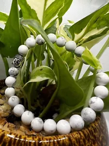 Bracciale Cristallo Howlite | Pietra Naturale | Gioielli Guarigione Artigianali - Foto 1 di 7