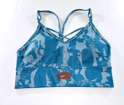 Sujetador deportivo para mujer Nike Dri Fit acolchado espalda deportiva azul talla pequeña - usado en excelente estado Foto 1 de 4