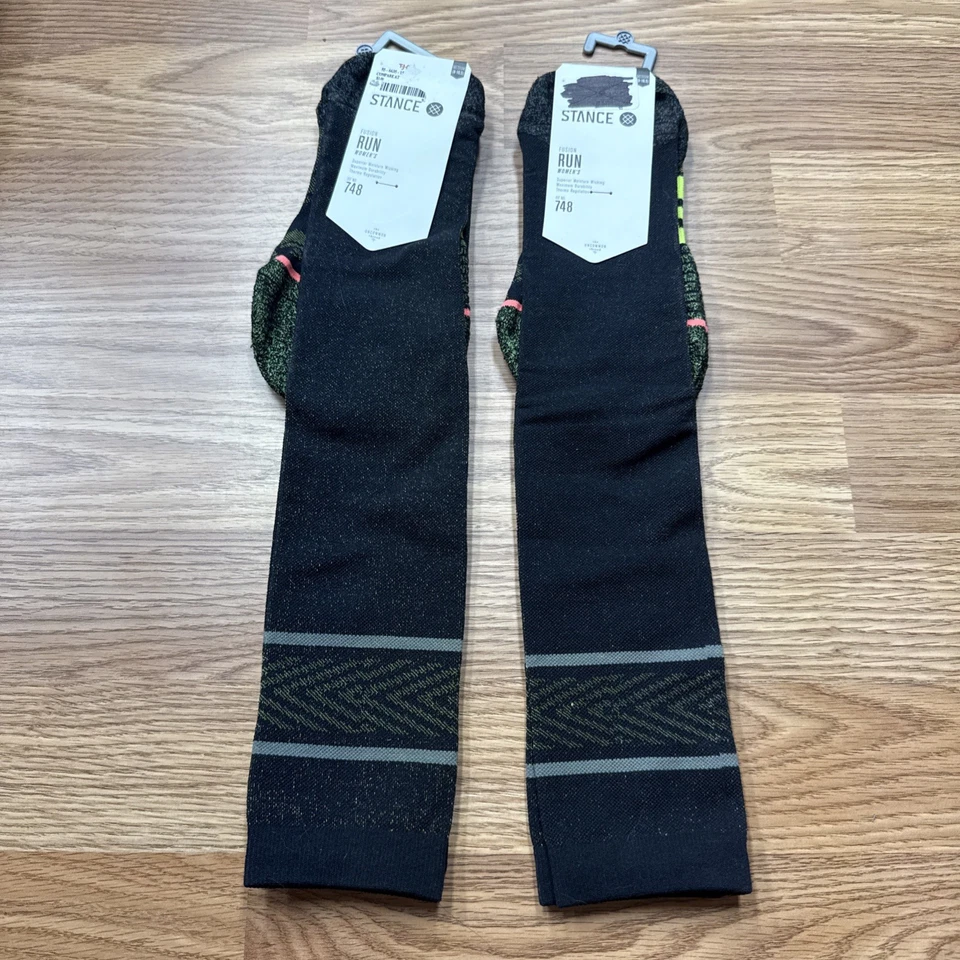2x Stance Uncommon Run Crew Women's Performance Socks Size Medium 8-10.5