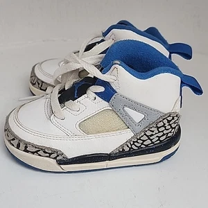 Jordan Spizike Sport Blue High Top Leather Sneakers 317701-107 Toddler US 5C - Picture 1 of 6