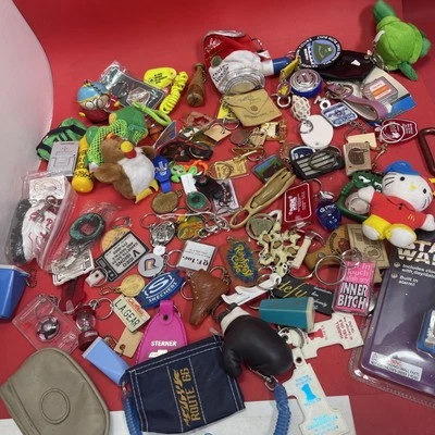 Huge keychains lot Keyrings Fobs Backpack Charms Purse Handbag Pendants. #26 - Image 1 of 4