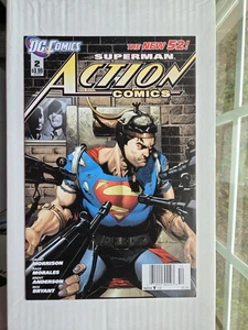 Action Comics #2 Newsstand Rare 3,077 Copies 1st App John Henry Irons Superman - Picture 1 of 17