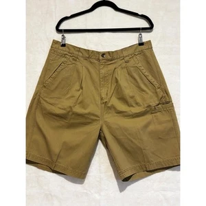 Mens New khaki Shorts 100% Cotton size L 36-38 elastic waist capsule golf - Picture 1 of 7