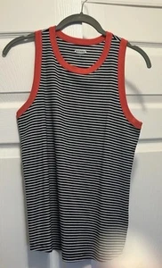 ANTIGUAS CAMISETAS SIN MANGAS AZUL MARINO SLIM-FIT CUELLO BARCO AZUL MARINO Y CORAL, M - Imagen 1 de 2