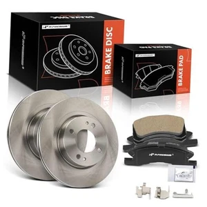 9.88 inch (251mm) Front Vented Disc Brake Rotors + Ceramic Pads Kit - Picture 1 of 7