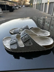 Birkenstock Arizona Sandal Shoe Wool Comfort Casual  Minimalist Gray 42 L10 M8 - Picture 1 of 9
