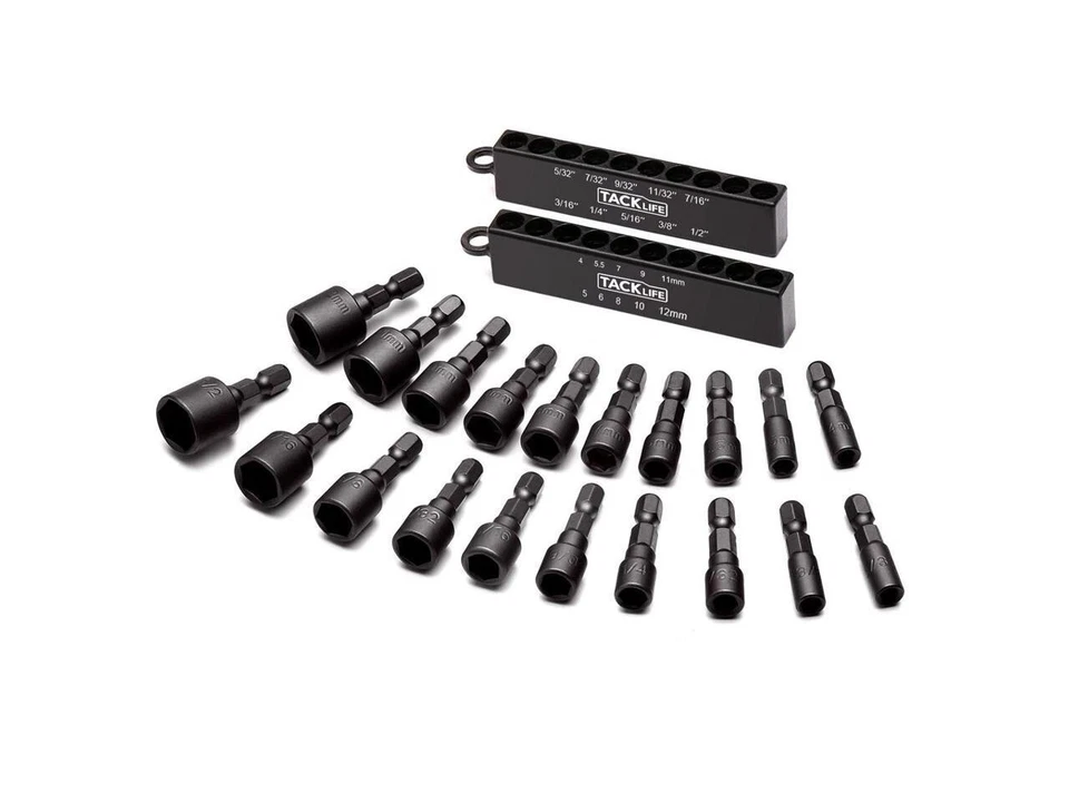 20pcs Nut Driver Bits Set 1/4" Hex Shank for Drills Screwdrivers 4-12mm - Image 1 of 4