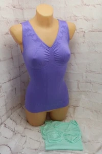 Schlankstütz 2er Set V-Top Gr M 38/40 * SCHMETTERLINGSTANZ * LILA & AQUA * SK 2 - Bild 1 von 7