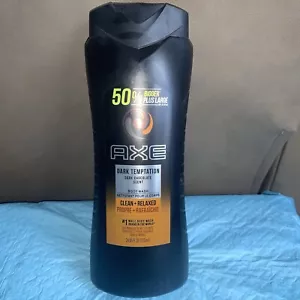 Men’s Axe Dark Temptation Body Wash Dark Chocolate Scent Clean & Relaxed 24 Oz - Picture 1 of 2
