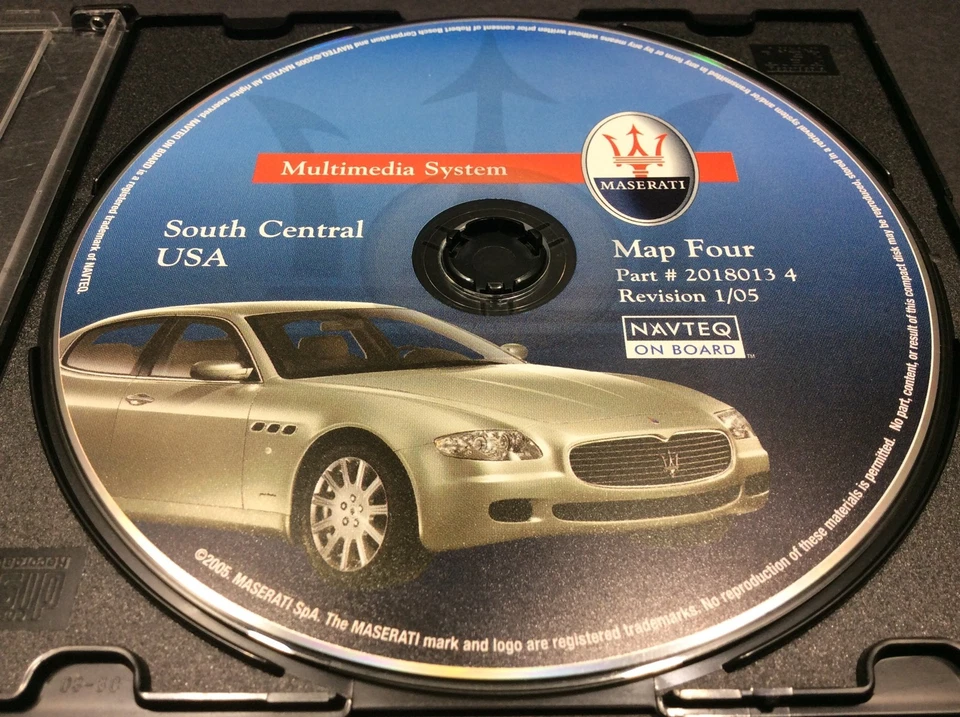 Maserati NAV GPS DVD CD DISK MAP FOUR 4  2018013 4 1/05 South Central US #CD53 - Image 1 of 1