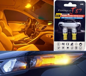 LED 5050 Light Orange Amber 168 Two Bulb Front Side Marker Parking Upgrade OE - Picture 1 of 11