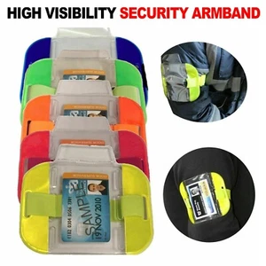 Sicherheitsarmband Sia Ausweis Abzeichen Halter Neu Taktische Karte Hi Viz Armbänder - Bild 1 von 7