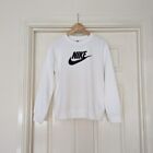Nike White Fleece Sweatshirt Size S