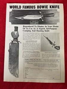 Vintage 1977 World Famous Bowie Knife Print Ad -Ad Only - Picture 1 of 7