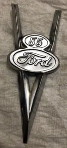 1937 FORD 1/2 TON/3/4 TON/1 TON 85 HP V8 PICK UP TRUCK HOOD SIDE EMBLEM - Picture 1 of 5
