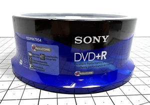 Sony Grabable Accucore DVD+R 120 Min 4.7GB/G-16X Paquete de 15 Sellado - Imagen 1 de 8
