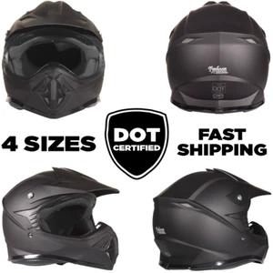 Youth Matte Black Kids Motocross Helmet DOT ATV UTV MX OffRoad Riding Gear  - Picture 1 of 9