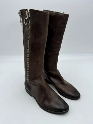 Botas hasta la rodilla de cuero envejecido STEVEN by Steve Madden Italia EU 36 US 5.5 USADAS EN EXCELENTE ESTADO Foto 1 de 4