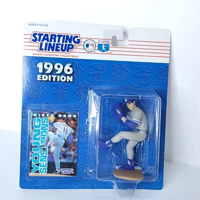 Figura y tarjeta Hideo Nomo Los Angeles Dodgers Kenner alineación inicial SLU 1996 Foto 1 de 4