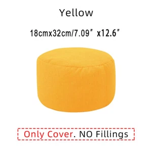 Footrest Bean Bag Cover Ottoman Footstool Round Stool Chair Cover Seat No Filler - Picture 1 of 20