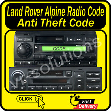 Land Range Rover Discovery II 2 P38 TD5 cassette stéréo alpine CODE DE DÉVERROUILLAGE RADIO