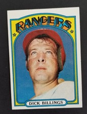 1972 Topps #148 DICK BILLINGS Texas Rangers - FREE SHIPPING