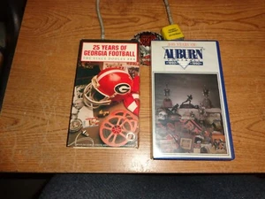2 VHS TAPES 25 YEARS OF  GEORGIA FOOTBALL 100 Years of Auburn Football - Picture 1 of 2