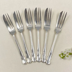 Vintage Christopher Johnson & Co CJ & Co Cake Forks Curly Handle EPNS Sheffield - Bild 1 von 8