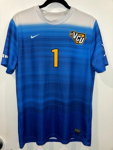 Men's Nike VCU Rams NCAA Team Issued Game Worn Soccer Jersey - #1 Size Large Cover