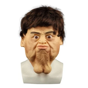 Face Mask Adult Penis Double Chins Funny Horror Scary Halloween Masquerade Mask - Picture 1 of 12
