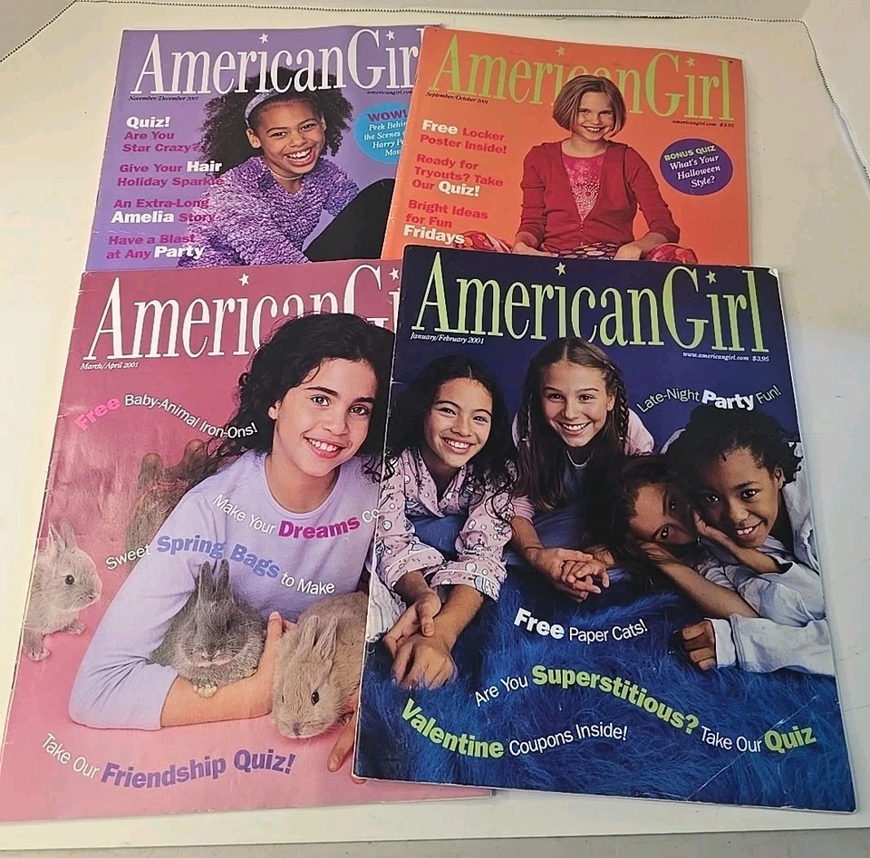 2001 American Girl Doll Magazine Set Of 4 Y2K Vintage Teen AG Missing 2 Issues Foto 1 de 4