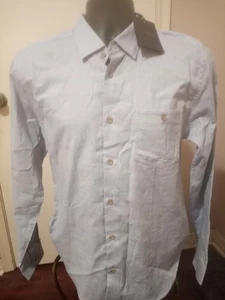 New Ted Baker London Button Dress Shirt Men's Sz 4 (Medium M) Blue Long Sleeve - Picture 1 of 13