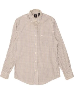 DOCKERS Mens Shirt Small Beige Check Cotton TD05 - Picture 1 of 3