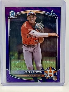2025 Bowman Chrome - Caden Powell /250 1st Purple Wave Refractor #BCP-212 Astros - Picture 1 of 2