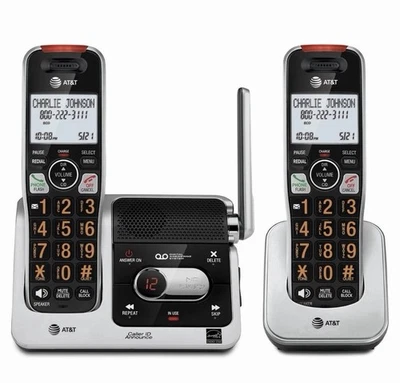 AT&T BL102-2 DECT 6.0 2-Handset Cordless Phone for Home with Answering Machine - Image 1 of 4
