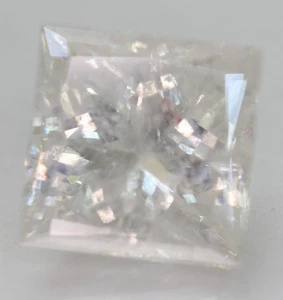 Certified 3.53 Carat F SI2 Princess Natural Enhanced Loose Diamond 8.48x8.46mm - Picture 1 of 4