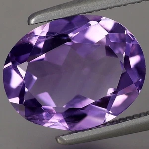 Twinkling! Amatista 2.32ct t.w 10x8mm Ovalada Natural Sin Tratar Púrpura, Uruguay - Imagen 1 de 4