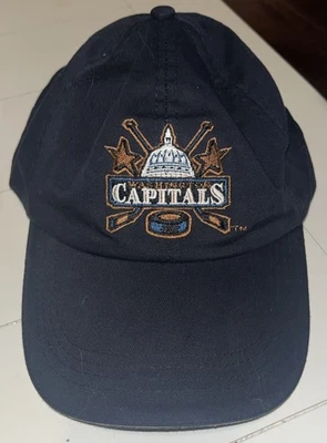 De colección Washington Capitals NHL Hockey Negro Sombrero Calce Elástico Gorra de Béisbol Persecución Foto 1 de 4