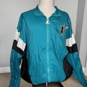 Vintage Starter Florida Marlins Baseball MLB Windbreaker Zip Jacket Size XXL - Picture 1 of 8