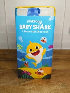 Baby Hai 4-teiliges komplettes Lakenset (1 Spannbetttuch & 1 flaches Laken, 2 Kissenbezüge) - Bild 1 von 5