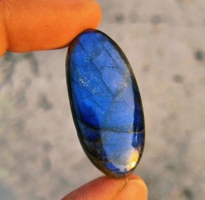 38 Cts. Rainbow Fire labradorita Oval Cabujón Piedra preciosa natural suelta - Imagen 1 de 4