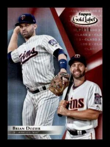 Brian Dozier /50 Class 2 Red #61 SP 2018 Topps Gold Label Minnesota Twins - Picture 1 of 3