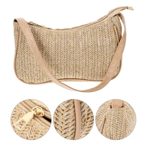 Straw Shoulder Bag Crossbody Bags for Women Summer Purse Miss Travel - Picture 1 of 12