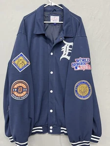 World Series Detroit Tiger Jacket With Patches And Embroidery Of 1935 1945 1968  - Picture 1 of 10