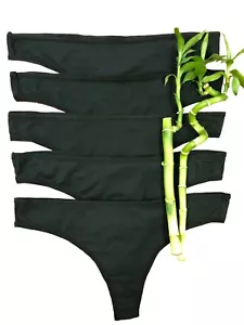 Alessandra B Women's Bamboo Thong - 5 Pack - Picture 1 of 5