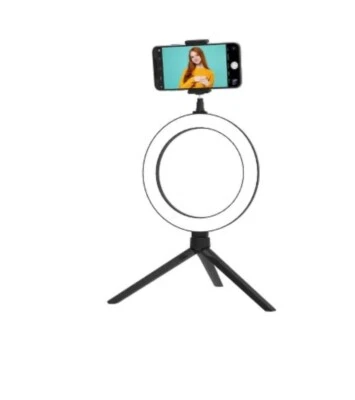 8” Portable LED Ring Light with Desktop Stand and Phone Holder, HaloLight - Image 1 of 3