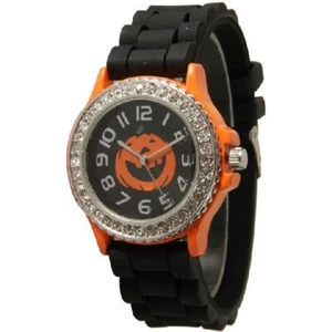 Halloween Jack O Lantern Analog Quarz Armbanduhr Damen schwarzes Band Strass - Bild 1 von 2